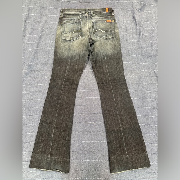 7 For All Mankind Grey Flare Jeans - Picture 3 of 3